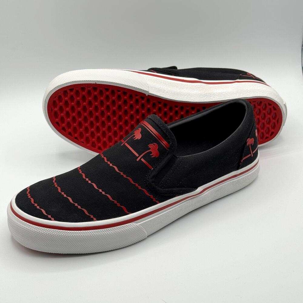 In-N-Out Burger Slip On Canvas Shoes Black Red Size 8 Mens/9.5 Womens New No Box